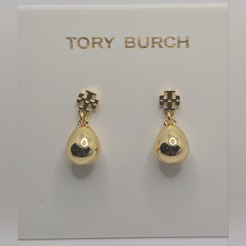 (SOLD)Tory Burch Gold Drop Earrings